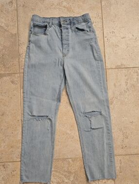 wild fable Light Wash Straight Leg Distressed Jeans
